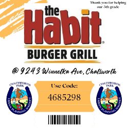 CPUPM 5th Grade Dine Out Event At The Habit Restaurant - Flyer